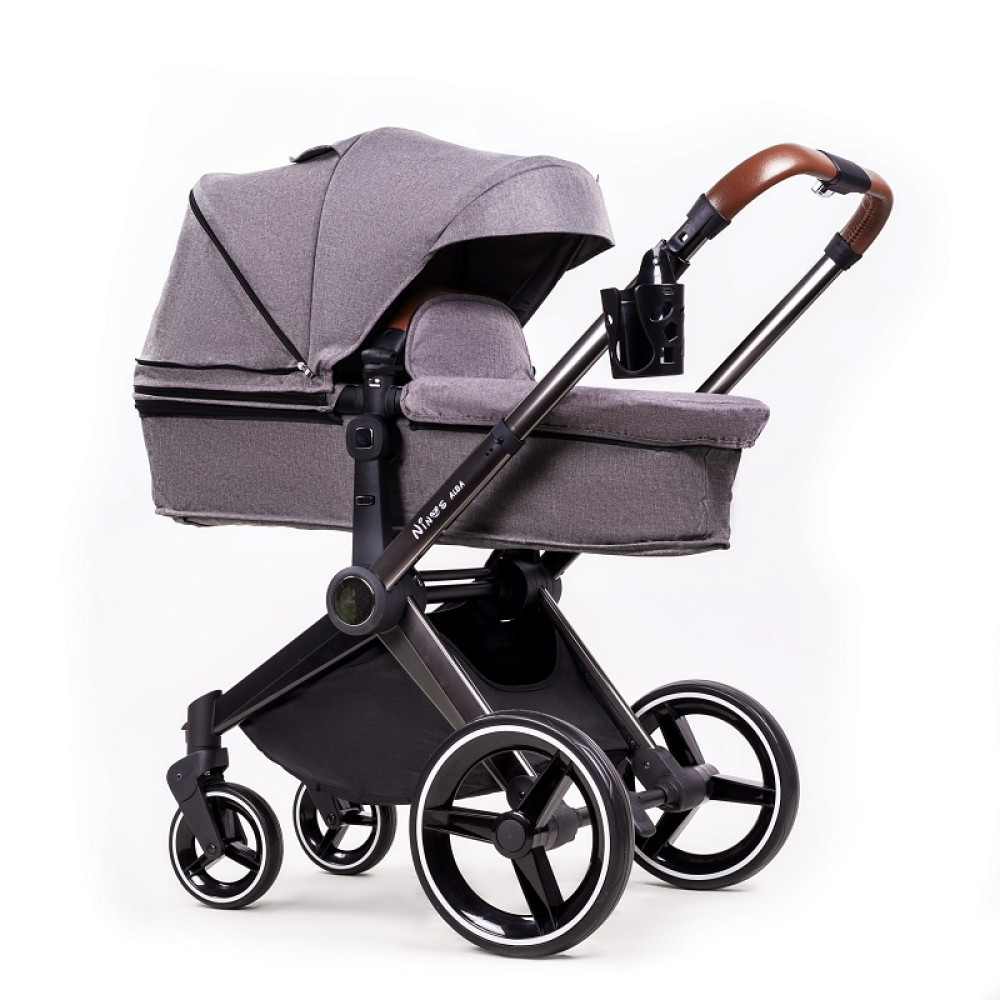 Коляска 2 в 1 Ninos Alba Melange Grey (NA2018MG)