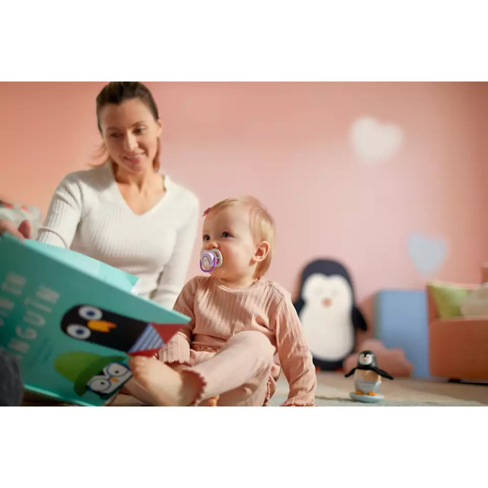 Пустышка Philips Avent Ultra-Air Animal 0-6 мес для девочки (SCF080/06)