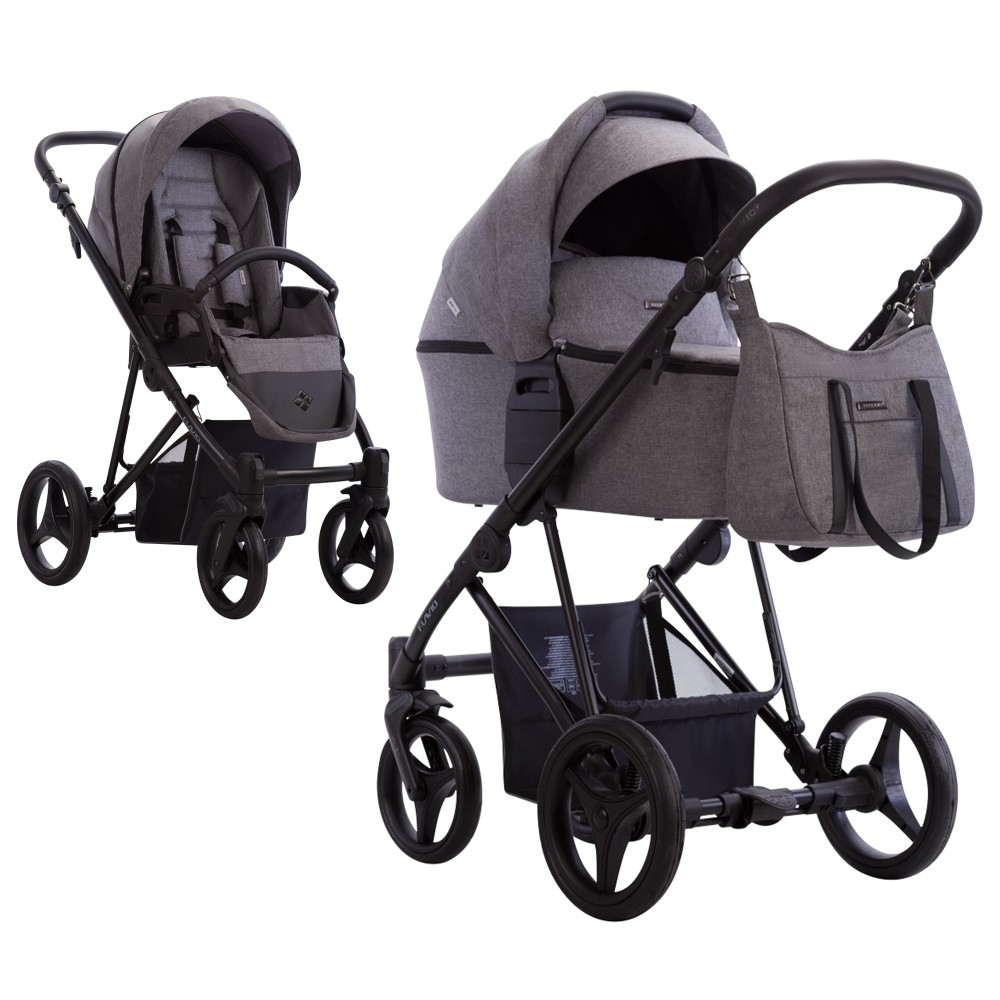 Коляска 2 в 1 Bebetto Flavio 11 сірий льон