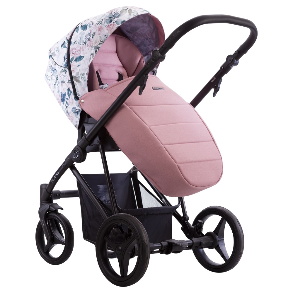 Коляска 2 в 1 Bebetto Flavio Flowers 02 рожевий Коляска 2 в 1 Bebetto Flavio Flowers 02 рожевий