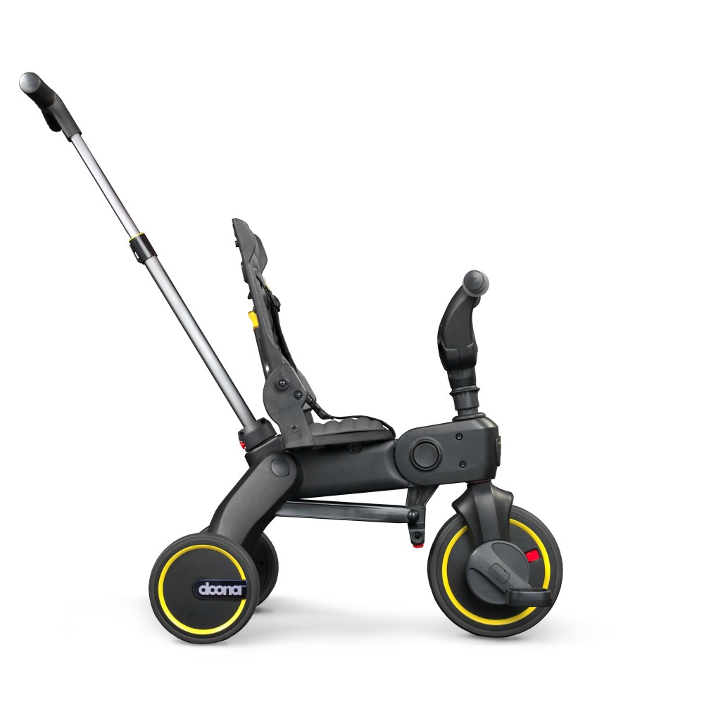 Doona Liki Trike S1 - складной детский трехколесный велосипед с родительской ручкой 5в1 (от 10 месяцев до 3 лет) • Grey Hound