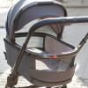 Carrello Omega CRL-6530/1 - детская коляска 2 в 1, всесезонная коляска с фонариком LED • Fantastic Beige
