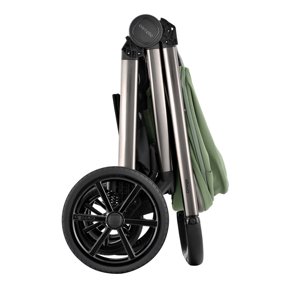 Carrello Omega CRL-6530/1 - детская коляска 2 в 1, всесезонная коляска с фонариком LED • Perfect Green