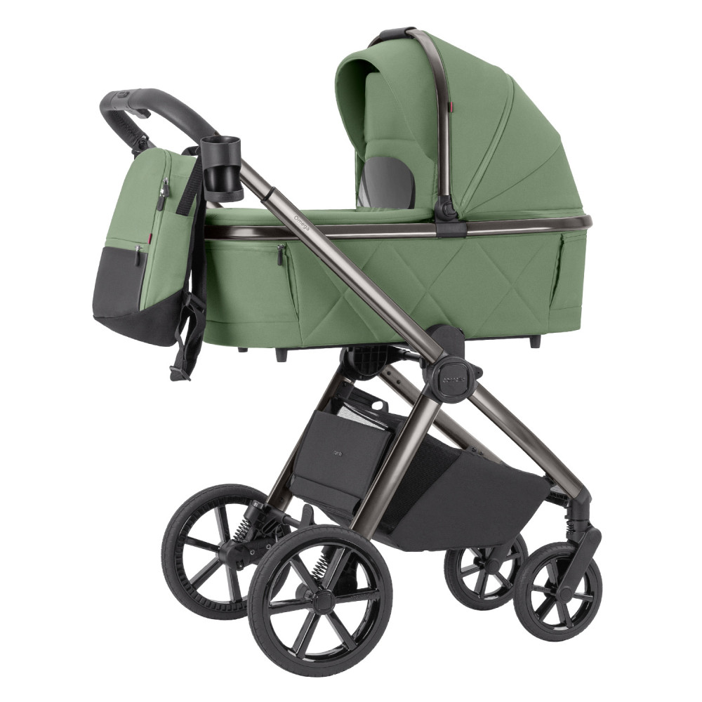 Carrello Omega CRL-6530/1 - детская коляска 2 в 1, всесезонная коляска с фонариком LED • Perfect Green