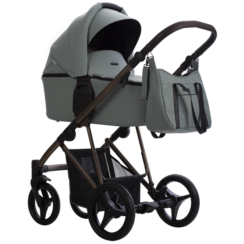 Коляска 2 в 1 Bebetto Flavio Choco Pro 09 green