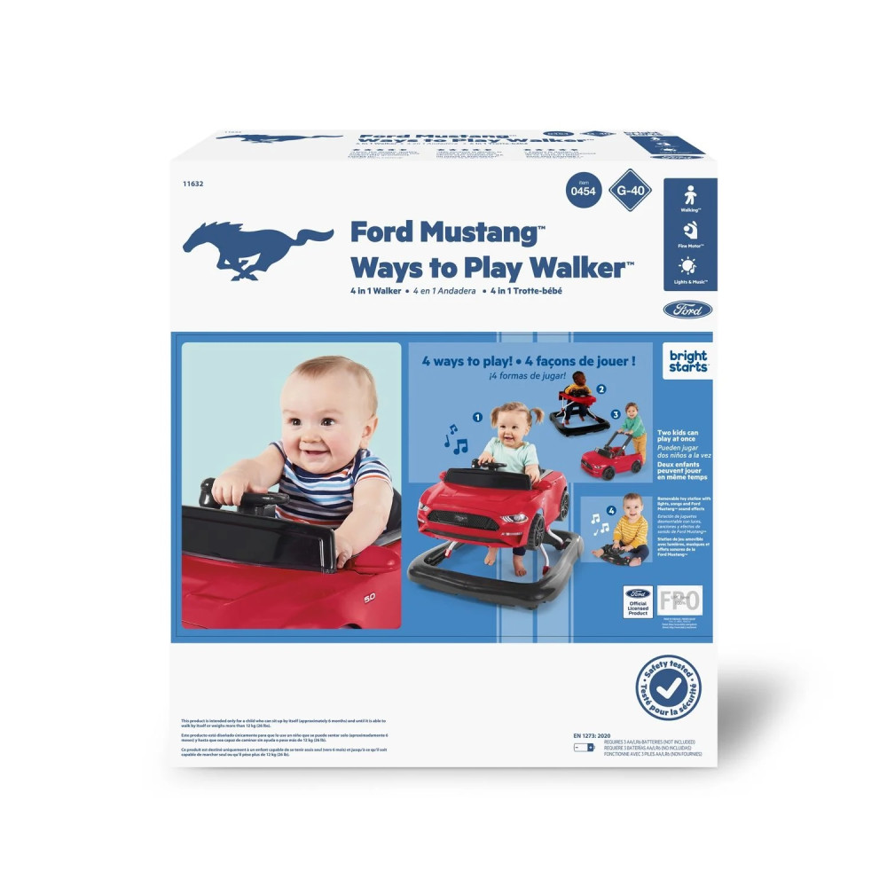 Ігровий центр-ходунки 4 в 1 Bright Starts Ways to Play Walker Ford Mustang Ігровий центр-ходунки 4 в 1 Bright Starts Ways to Play Walker Ford Mustang