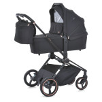 El Camino Persona ME 1091-B - легка дитяча коляска 2 в 1, всесезонна (подвійна вентиляція в люльці, компактний прогулянковий блок) • Black