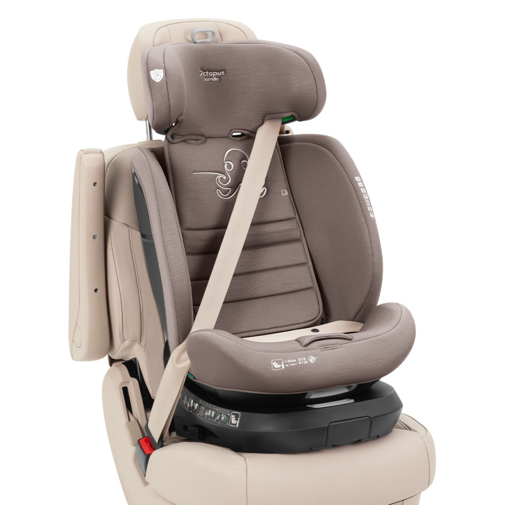 Carrello Octopus CRL-16002 - дитяче автокрісло i-Size (0 – 12 років / 40 – 150 см) з функцією повороту 360 по ходу та проти напрямку руху, кріплення Isofix • Sandstone Beige