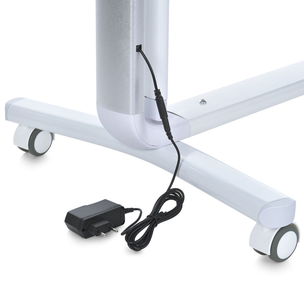 El Camino Noa ME 1125-S - детская приставная кроватка с укачиванием, манеж с окошком (электропитание от сети, приложение в смартфоне, LED экран, музыка, таймер, 4 поворотных колесика) • Graphite