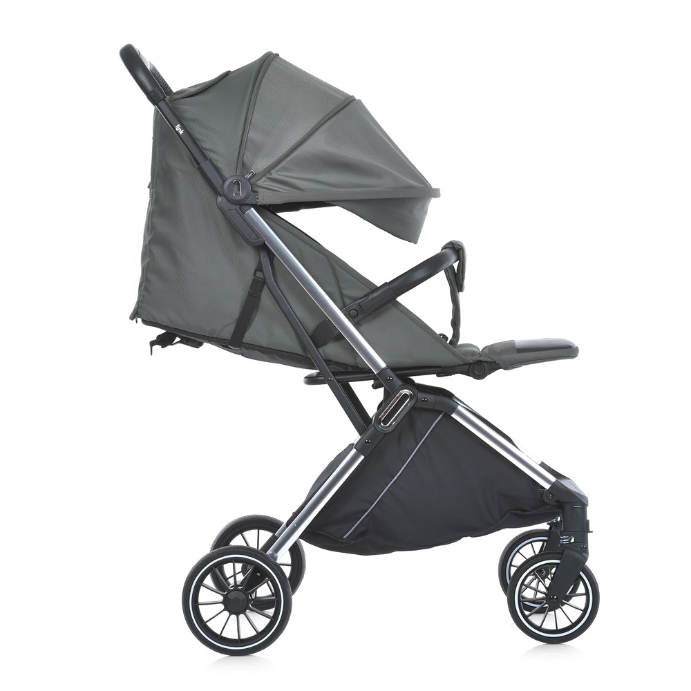 El Camino Link ME 1129 - легка прогулянкова коляска з автоматичним складанням • Moss Striped El Camino Link ME 1129 - легка прогулянкова коляска з автоматичним складанням • Moss Striped