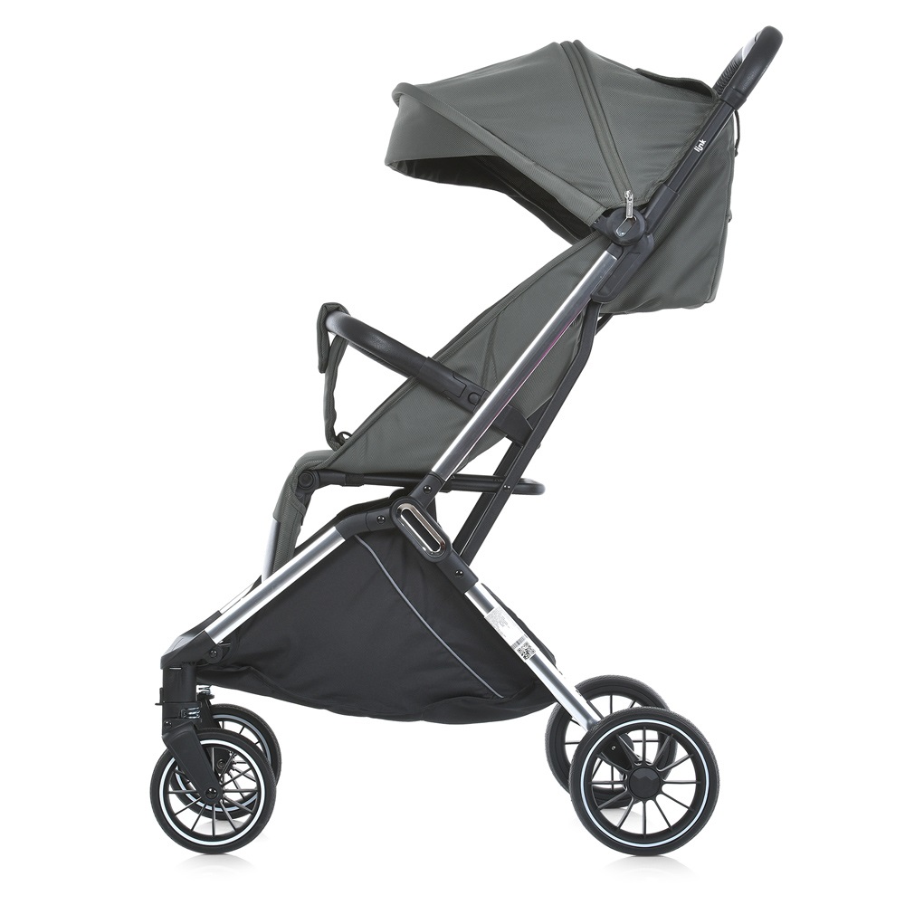 El Camino Link ME 1129 - легка прогулянкова коляска з автоматичним складанням • Moss Striped El Camino Link ME 1129 - легка прогулянкова коляска з автоматичним складанням • Moss Striped