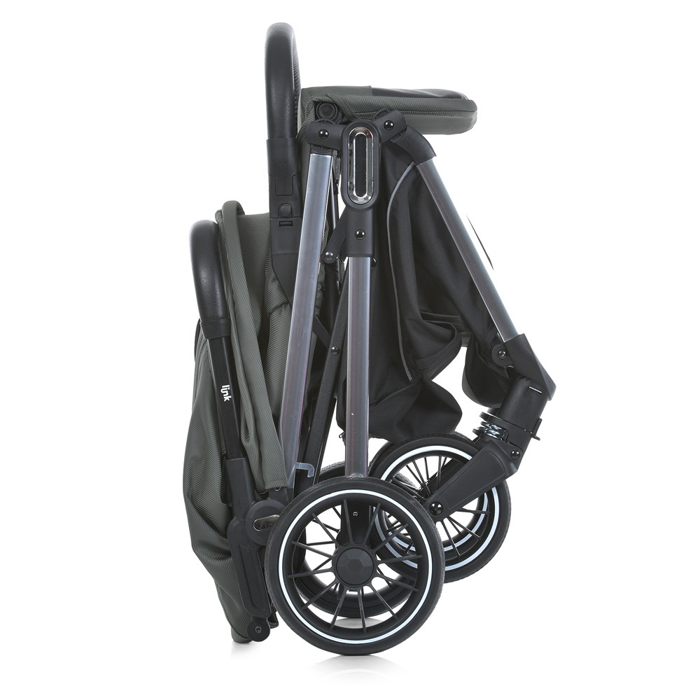 El Camino Link ME 1129 - легка прогулянкова коляска з автоматичним складанням • Moss Striped El Camino Link ME 1129 - легка прогулянкова коляска з автоматичним складанням • Moss Striped