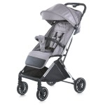 El Camino Link ME 1129 - легка прогулянкова коляска з автоматичним складанням • Silver Striped El Camino Link ME 1129 - легка прогулянкова коляска з автоматичним складанням • Silver Striped