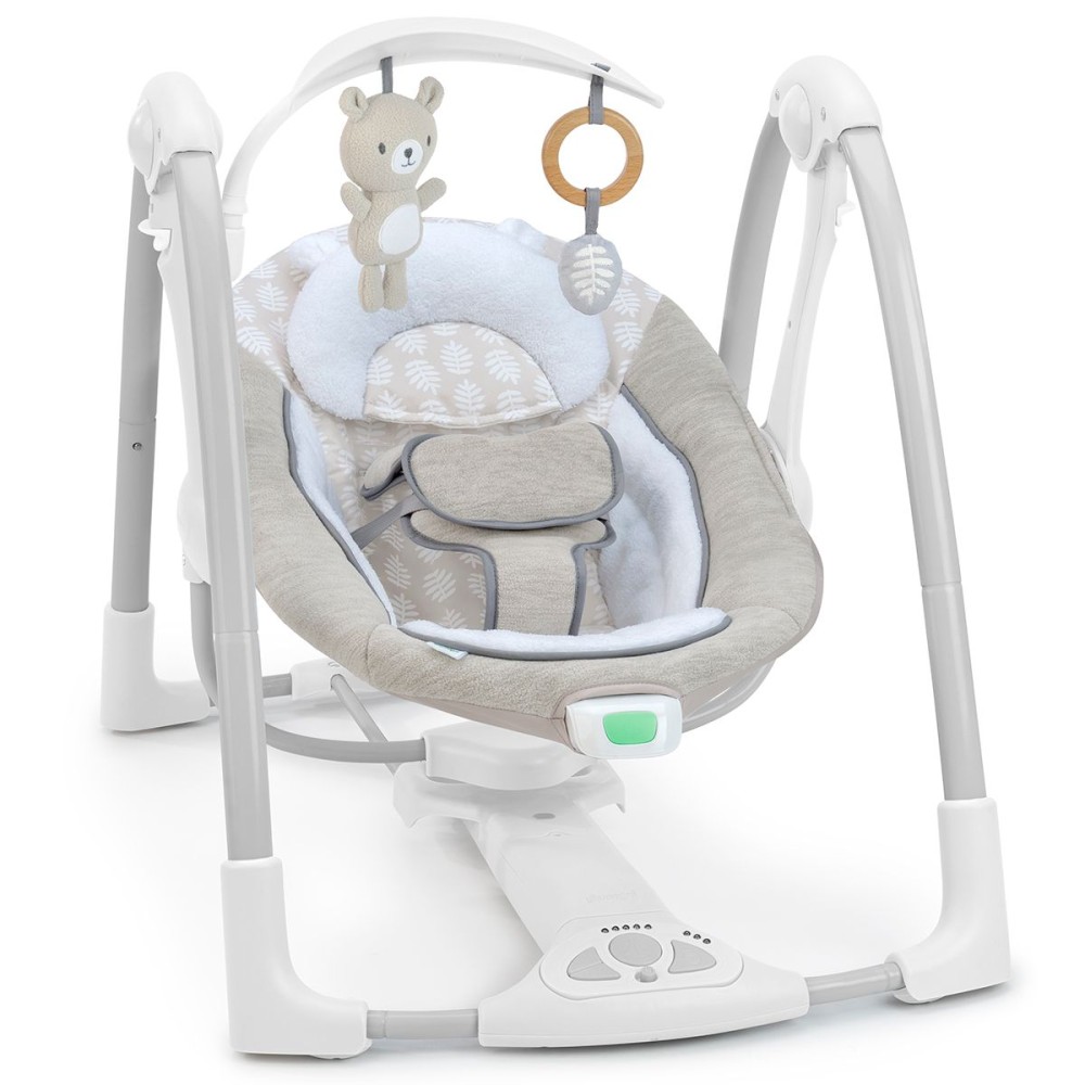 Ingenuity ConvertMe-Wynn - портативне крісло-гойдалка з 5-ма швидкостями хитання, режимом вібрації та мелодіями • Бежевий (16697)