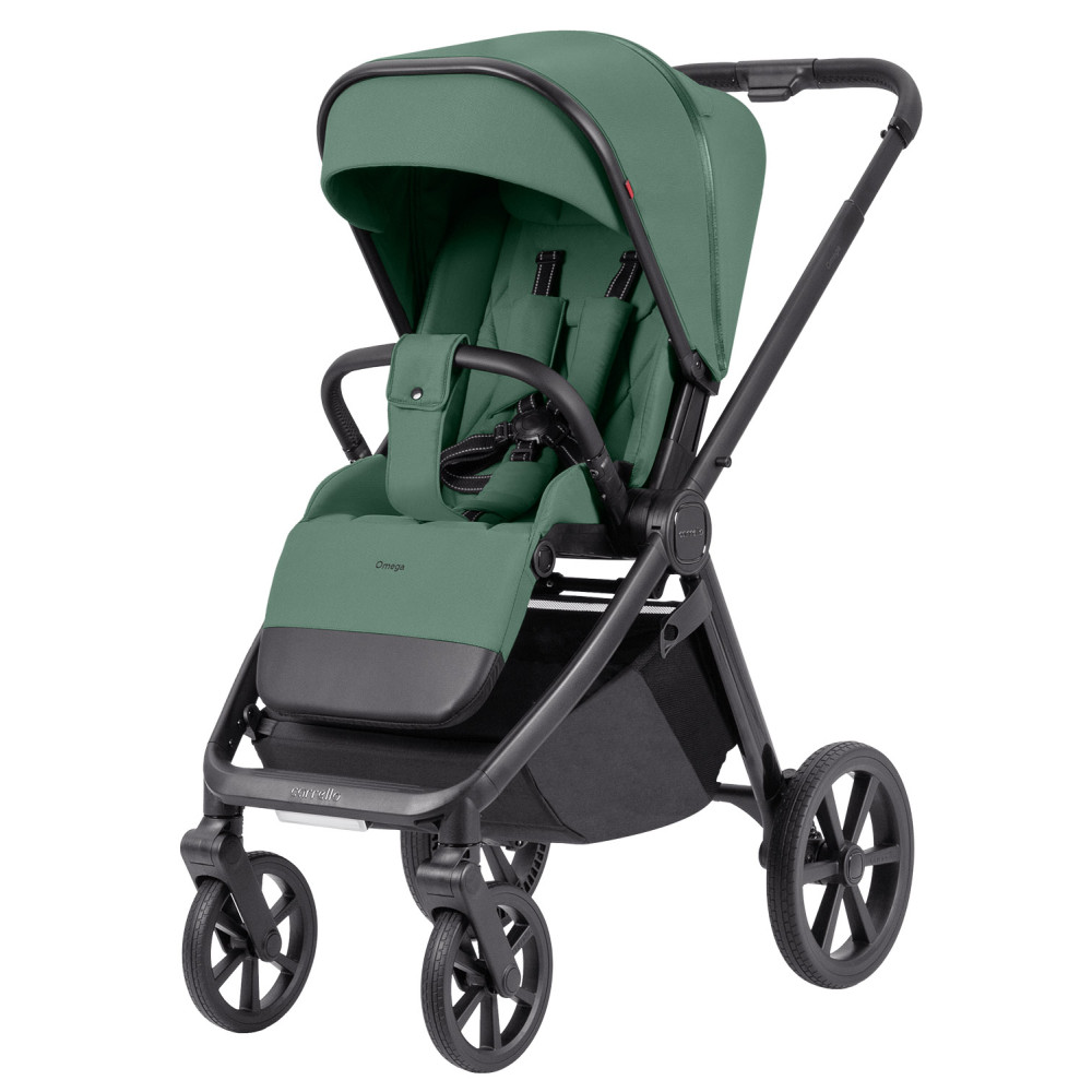 Carrello Omega Plus CRL-6540 - дитяча коляска 2 в 1, всесезонний візочок з ліхтариком LED • Nova Green