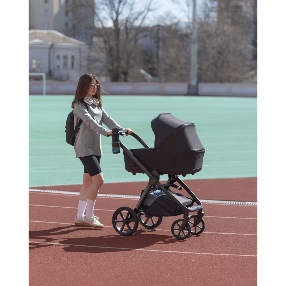 Carrello Omega Plus CRL-6540 - дитяча коляска 2 в 1, всесезонний візочок з ліхтариком LED • Solar Beige