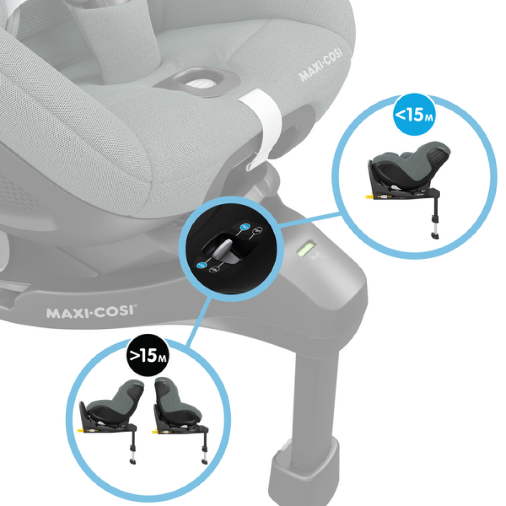 Maxi-Cosi Mica 360 Pro i-Size - автокресло для детей (от 0 до 4 лет / 40 - 105 см), крепление ISOFIX (высувное, поворотное 360) • Authentic Grey