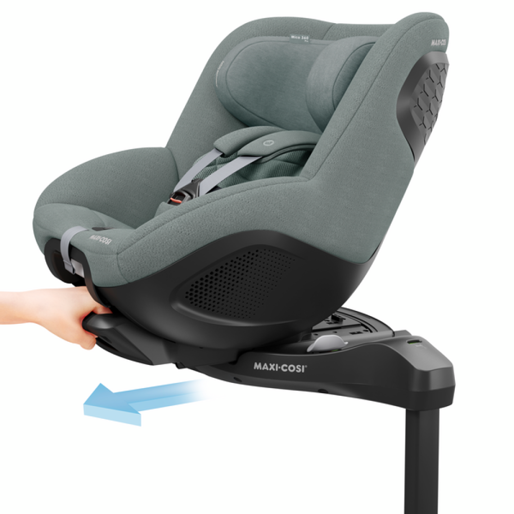 Maxi-Cosi Mica 360 Pro i-Size - автокресло для детей (от 0 до 4 лет / 40 - 105 см), крепление ISOFIX (высувное, поворотное 360) • Authentic Grey