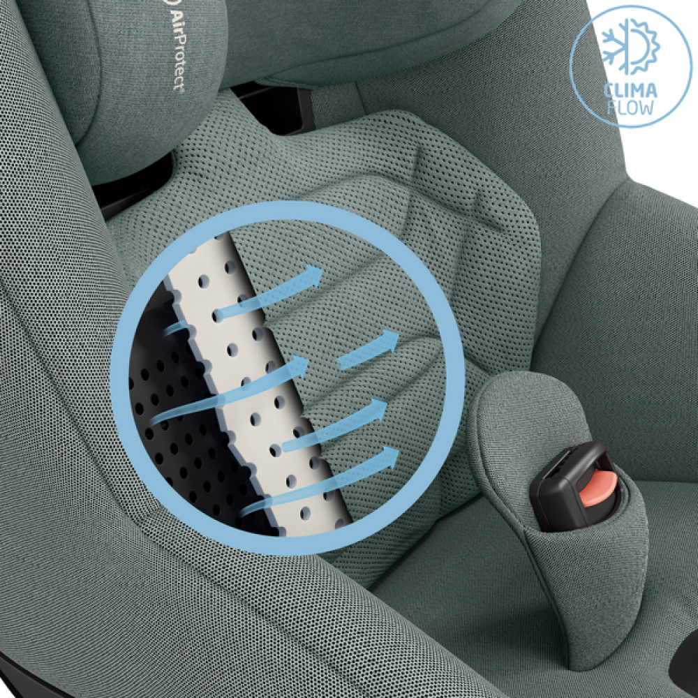 Maxi-Cosi Mica 360 Pro i-Size - автокресло для детей (от 0 до 4 лет / 40 - 105 см), крепление ISOFIX (высувное, поворотное 360) • Authentic Grey