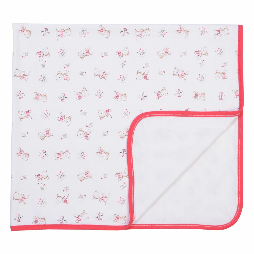 Трикотажний плед для малюків Baby Veres Little Bear pink, 80x90 (108-2.75)
