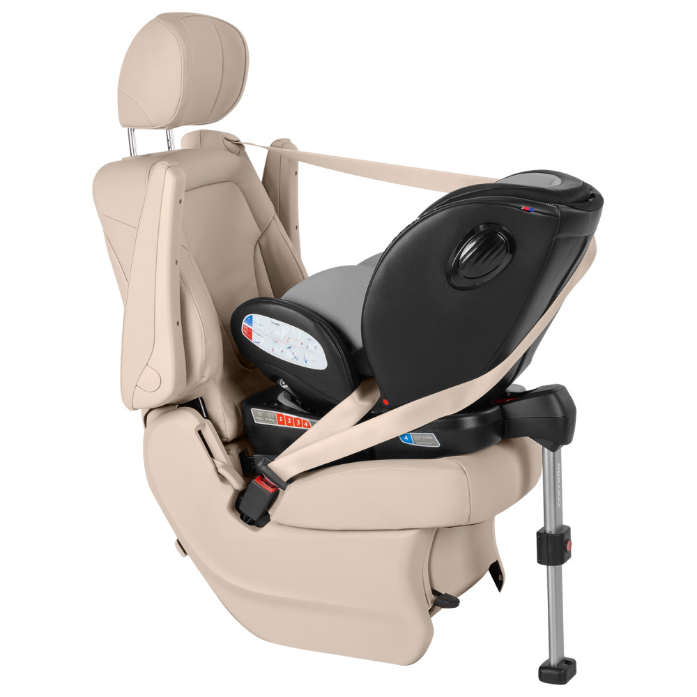 Carrello Asteroid Plus CRL-15801 - детское автокресло (0 – 12 лет / 0 – 36 кг) с функцией поворота 360 по ходу и против направления движения, крепление Isofix • Marble Grey