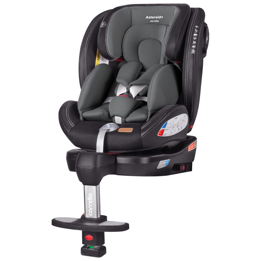 Carrello Asteroid Plus CRL-15801 - детское автокресло (0 – 12 лет / 0 – 36 кг) с функцией поворота 360 по ходу и против направления движения, крепление Isofix • Shale Grey