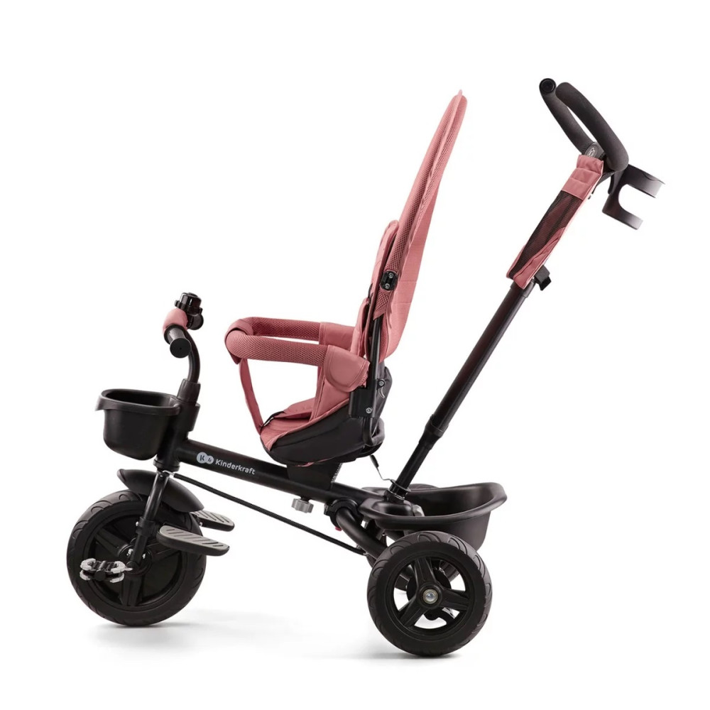 Kinderkraft Aveo - трехколесный велосипед с большими колесами и возможностью реверсивного хода (от 9 месяцев до 5 лет) • Rose Pink (KRAVEO00PNK0000)