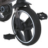 Turbo Trike MT 1002-9 - дитячий триколісний велосипед з батьківською ручкою, поворотне сидіння 360, складне кермо, ігрова панель, пластиковий кошик (від 1.5 до 3 років) • Темно-синій