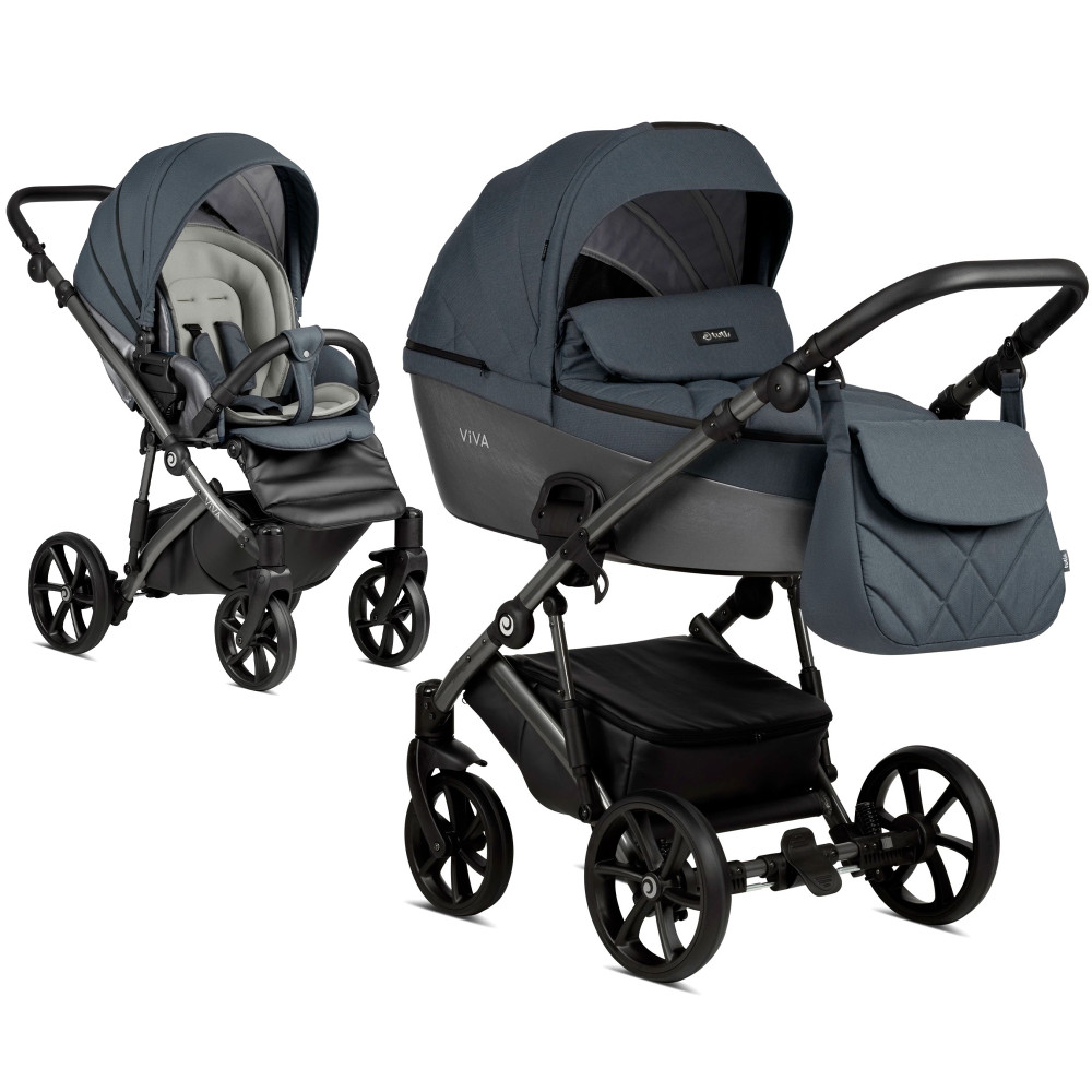 Коляска 2 в 1 Tutis Viva 4 Luxury Obsidian 060