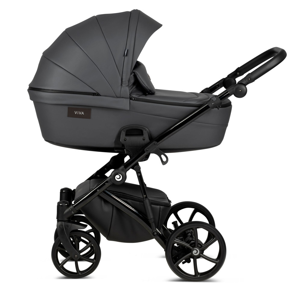 Коляска 2 в 1 Tutis Viva 4 Leather Shadow Grey 087
