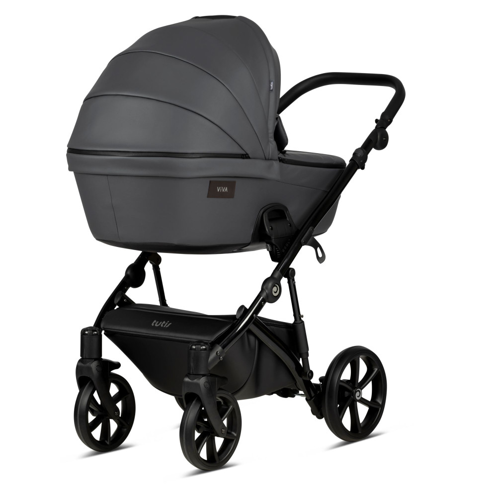 Коляска 2 в 1 Tutis Viva 4 Leather Shadow Grey 087