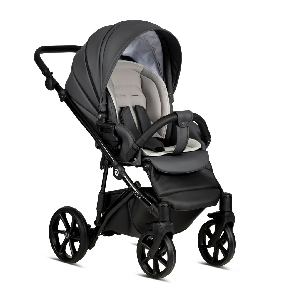 Коляска 2 в 1 Tutis Viva 4 Leather Shadow Grey 087