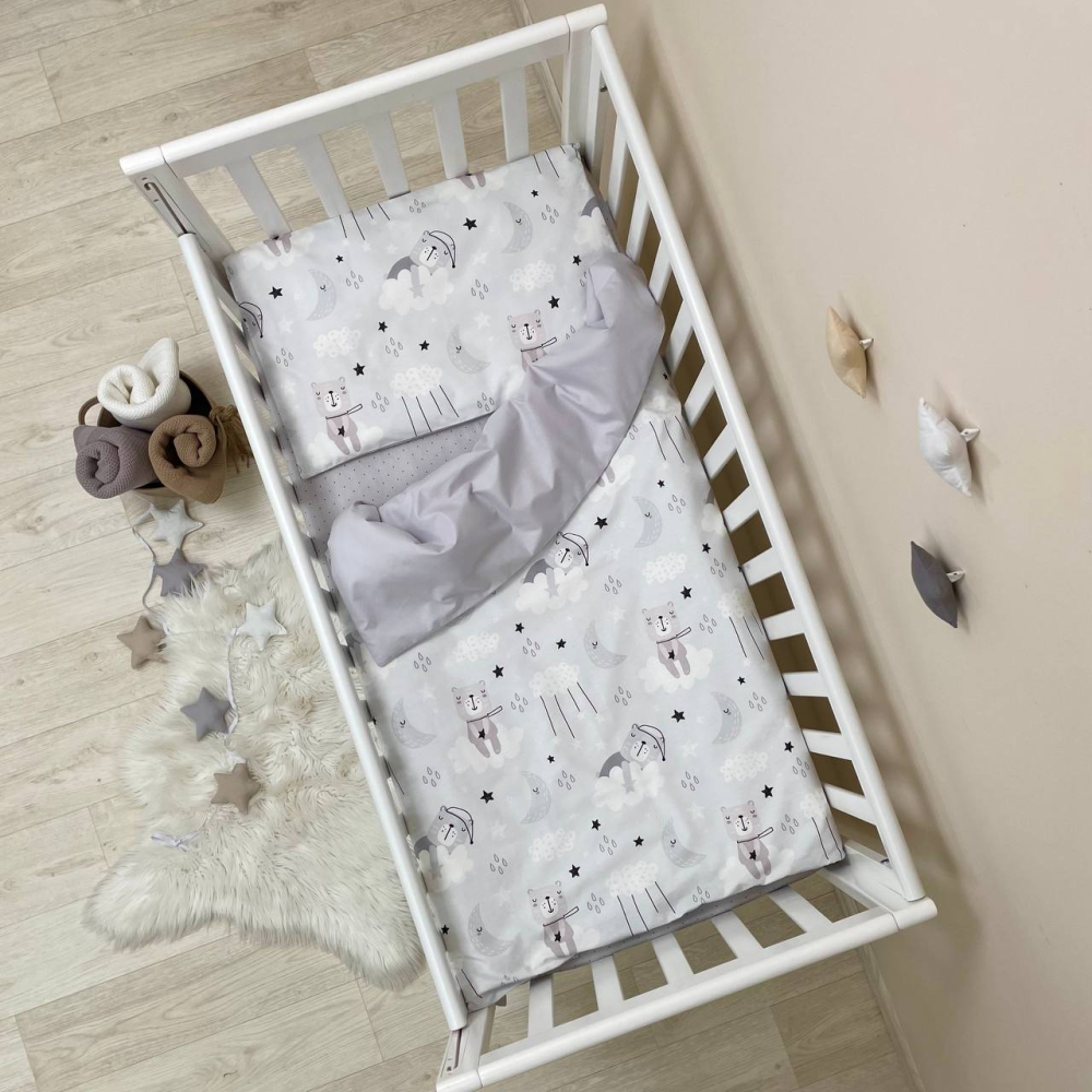 Сменный постельный комплект Маленькая Соня Baby Dream Коты в хмарах, синий (0303419)