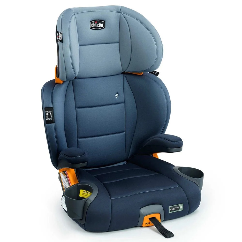 Chicco KidFit ClearTex Plus - детское автокресло с креплением Isofix, анатомическое сиденье (от 4 до 12 лет / 97 - 145 см) • Blue (79627.62.07)