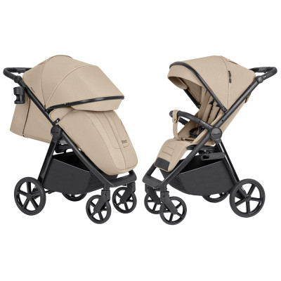 Carrello Bravo SL CRL-5520 - прогулочная коляска для бездорожья, всесезонная • Sand Beige 
