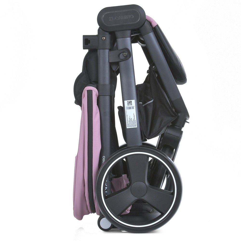 El Camino Dynamic Pro 2024 ME 1053-3 - прогулочная коляска для бездорожья, всесезонная, большие колеса • Mauve Pink