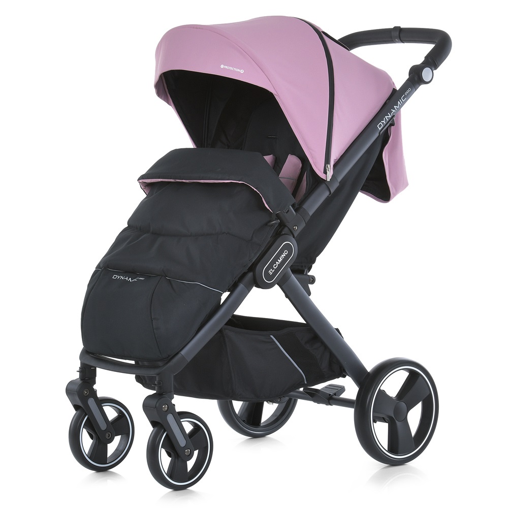 El Camino Dynamic Pro 2024 ME 1053-3 - прогулочная коляска для бездорожья, всесезонная, большие колеса • Mauve Pink