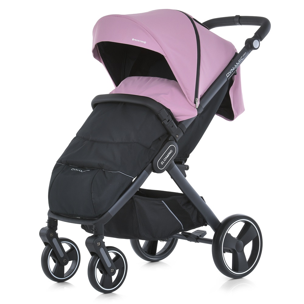 El Camino Dynamic Pro 2024 ME 1053-3 - прогулочная коляска для бездорожья, всесезонная, большие колеса • Mauve Pink