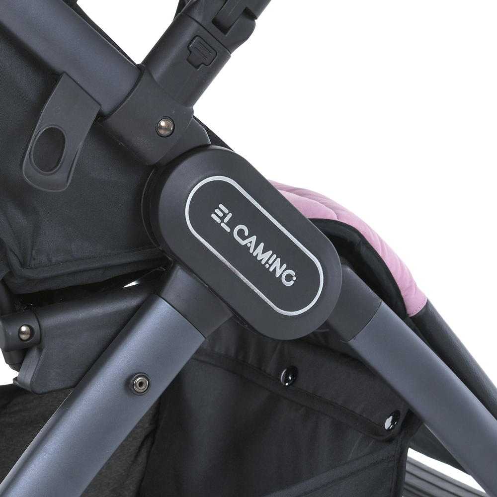 El Camino Dynamic Pro 2024 ME 1053-3 - прогулочная коляска для бездорожья, всесезонная, большие колеса • Mauve Pink