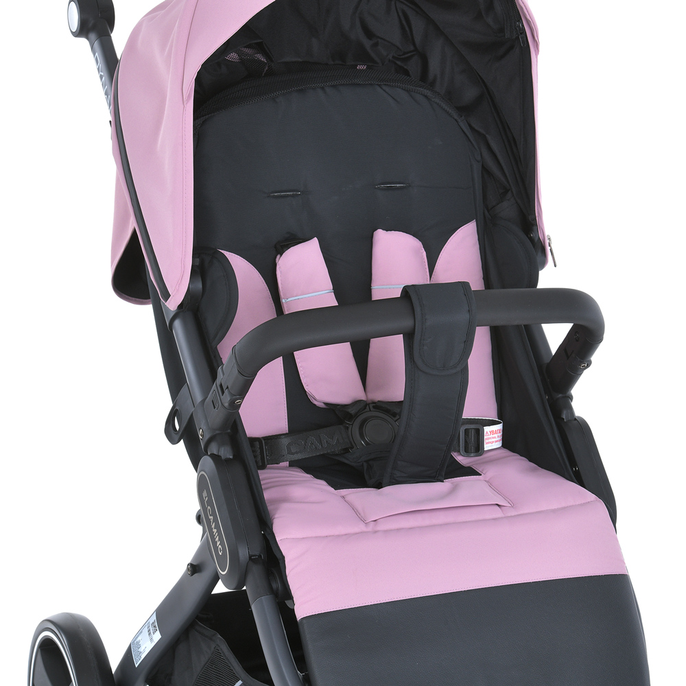 El Camino Dynamic Pro 2024 ME 1053-3 - прогулочная коляска для бездорожья, всесезонная, большие колеса • Mauve Pink