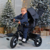 Turbo Trike MT 1006-2 - детский трехколесный велосипед с родительской ручкой, USB/ВТ, пульт, свет (от 1.5 до 3 лет) • Графитовый