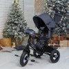 Turbo Trike MT 1006-2 - детский трехколесный велосипед с родительской ручкой, USB/ВТ, пульт, свет (от 1.5 до 3 лет) • Графитовый