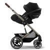 Cybex Cloud G i-Size - автокрісло для немовля i-Size (автолюлька), легке, розкладається до лежачого положення (40 - 87 см) • Moon Black (Comfort)