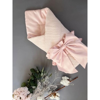 Конверт на виписку (кокосовий вкладиш) весна-літо, рожевий