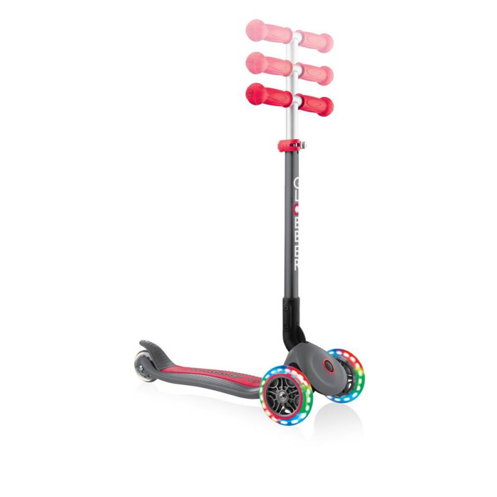 Дитячий самокат Globber Primo Foldable Light, сіро-червоний (432-120-2)