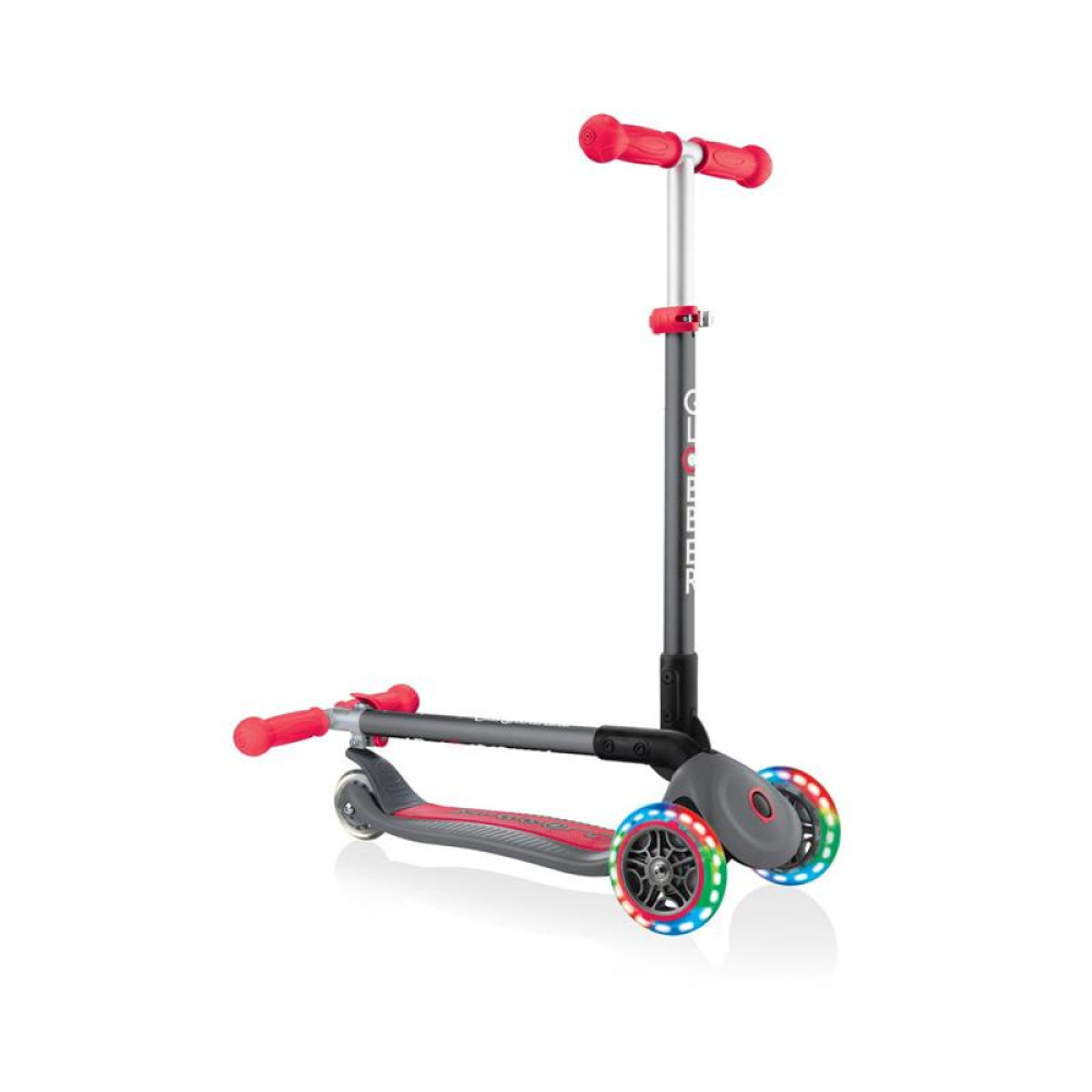 Дитячий самокат Globber Primo Foldable Light, сіро-червоний (432-120-2)