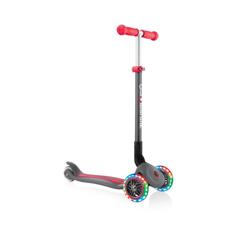 Дитячий самокат Globber Primo Foldable Light, сіро-червоний (432-120-2)