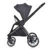 El Camino Prestige ME 1124 - всесезонна дитяча коляска 2 в 1 з реверсивним прогулянковим блоком та магнітним ременем • Asphalt Gray