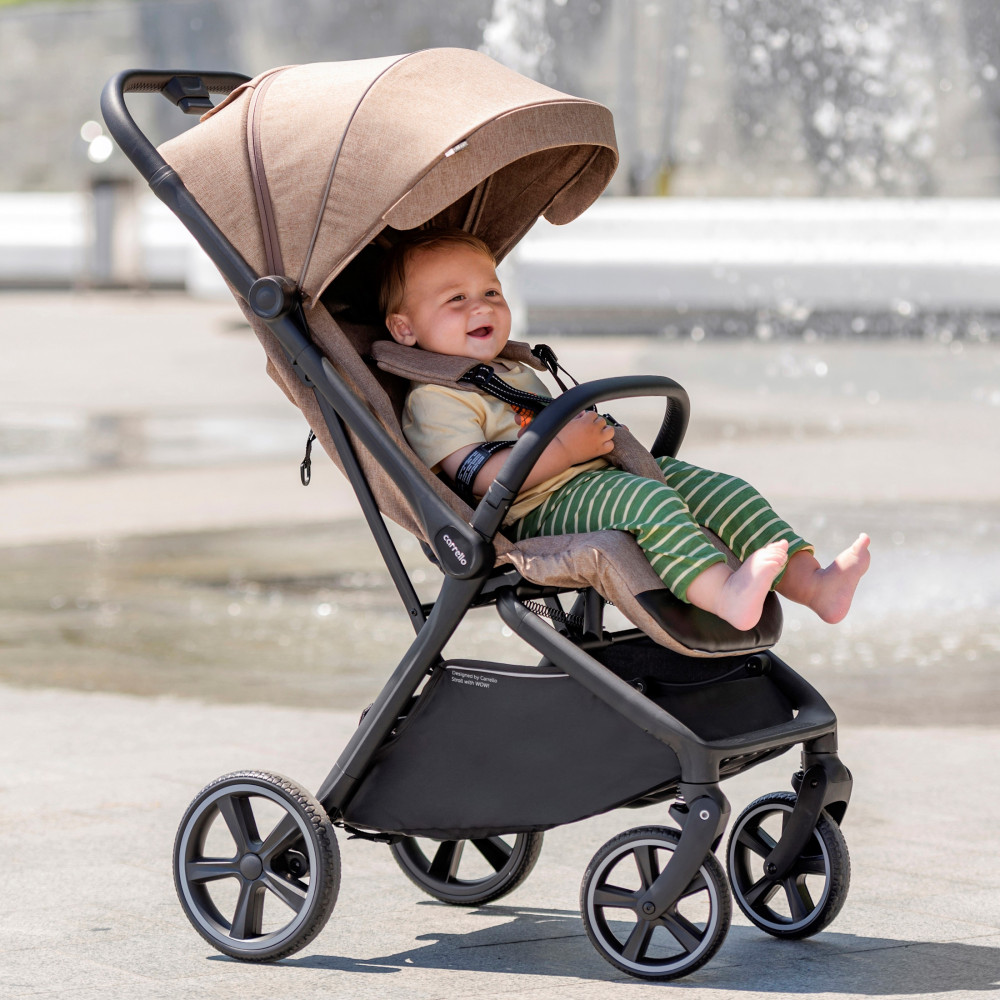 Carrello Corsa 2024 CRL-5518 - современная прогулочная коляска с автоматическим складыванием • Peach Beige Carrello Corsa 2024 CRL-5518 - современная прогулочная коляска с автоматическим складыванием • Peach Beige
