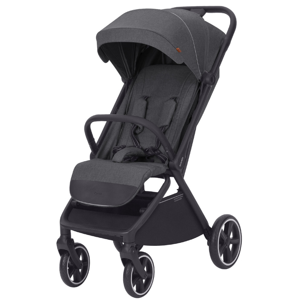 Carrello Corsa 2024 CRL-5518 - современная прогулочная коляска с автоматическим складыванием • Solid Grey
